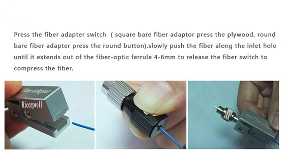 Adaptateur de fibre optique nu de couleur d'argent de place en métal de Sc, adaptateur de câble optique de fibre