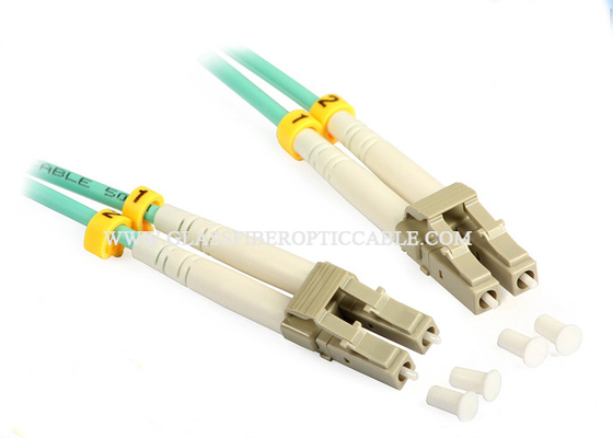 FTTH LC - corde de correction de câble optique de fibre de verre de LC OM3 150 M DX 1m 3m 5m