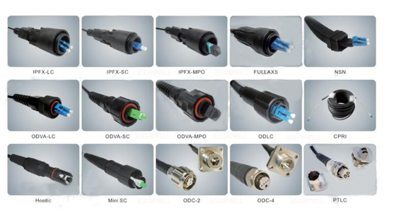 La correction optique de fibre d'ODVA câble la mini résistance mécanique de Sc LC RPA UPC IP67