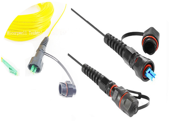Câble optique de la fibre de verre IP67 avec la veste OD 0.9MM de connecteurs de Sc LC ou de MPO 2MM 3MM
