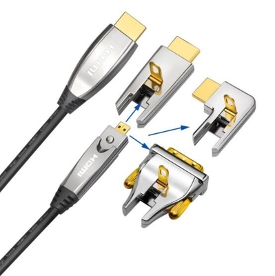 Dactylographiez un mâle pour dactylographier à câble du mâle HDMI AOC de D le logo d'OEM de haute performance