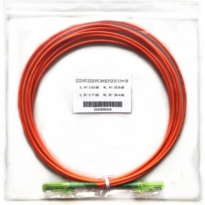 Câble de fibre optique de tresse du câble optique E2000 RPA UPC de fibre de distribution