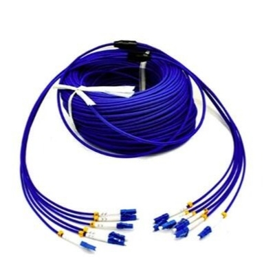 La correction optique bleue de fibre câble 3.0mm 300M Low Insertion Loss avec la longueur faite sur commande