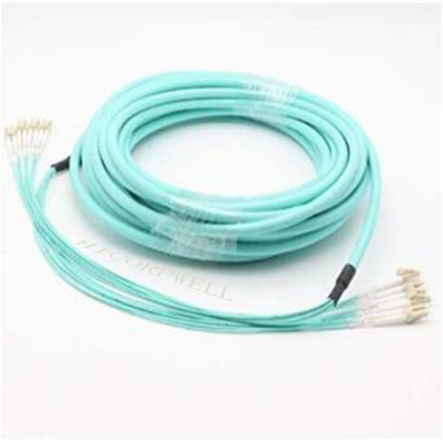 Câble à plusieurs modes de fonctionnement du câble OM3 de corde de correction du millimètre DX de câble optique de fibre de verre de 150M