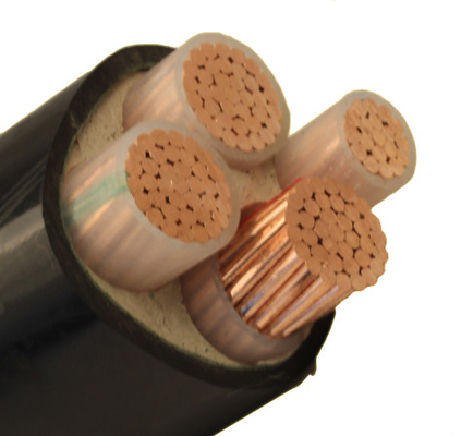 câble revêtu de bas halogène nul à tension inférieure de fumée de milieu de câble isolé de 3x 150mms XLPE