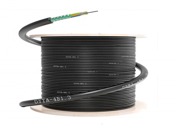Câble optique enterré direct extérieur de fibre avec 12 32 le câble optique de fibre de verre du noyau GYTA
