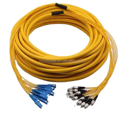 La correction de fibre optique unimodale de mode unitaire de St 2.0mm de Sc FC de LC attachent 24 câbles de branche de C