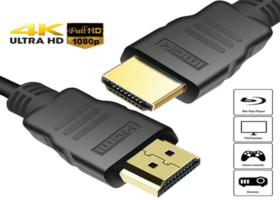L'or a plaqué HDMI masculin au câble masculin 3D 1080P 2160P 4K 1M 1.5M 2M 3M 5M 10m 15M 20M 25M