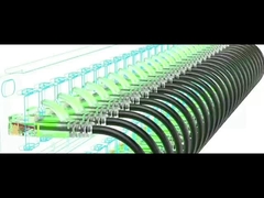 2 X fibre Om3 + 2 X 14 AWG + 2 X câble Cat6a câble hybride en cuivre en fibre optique