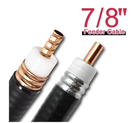 7/8&quot; coaxial Cable1/2 de rf » câble de pullover de Superflex de câble coaxial de Superflex rf de 50 ohms, mâle DIN à angle droit masculin DIN