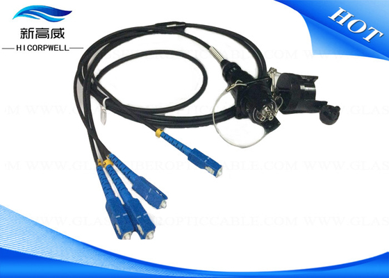 câble blindé tactique 4.5mm de la fibre 4F avec anticorrosion imperméable de veste de TPU