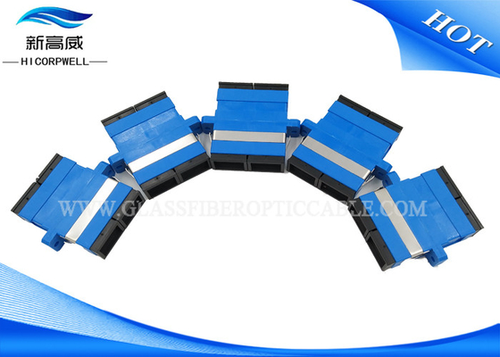 Adaptateur optique optique de fibre de port de bride de composants de fibre de duplex de Sc UPC vert-bleu