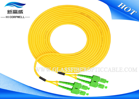 Fibre optique extérieure de corde de correction du CEI 60794, câble jaune de correction de fibre de St LC de Paintcoat