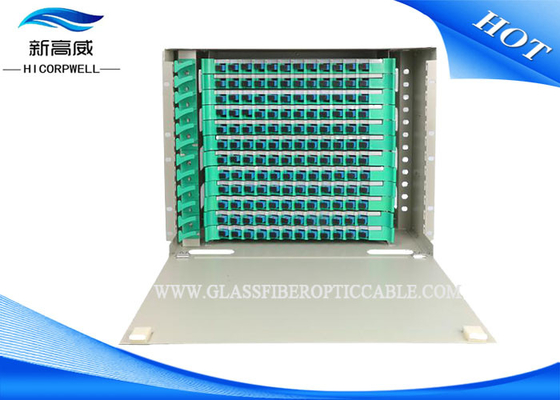 Kits optiques d'arrêt de fibre de panneau de FTTH 144 adaptateurs de Sc des ports ODF légers