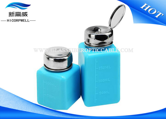 HDPE bleu de la bouteille 250ml de distributeur d'alcool d'outils d'essai de fibre de 120ml 180ml