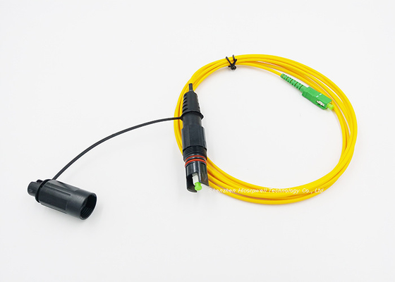 Adaptateur antipoussière de connecteur de Sc de corde de correction de câble optique de fibre de FTTA mini