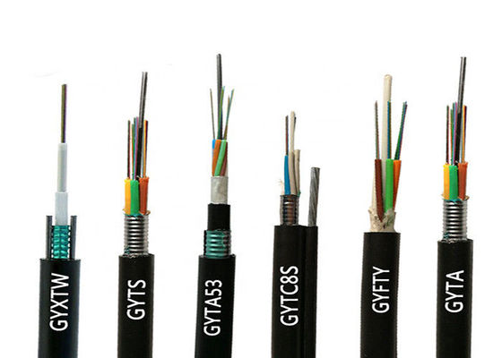 Jusqu'à 288 fibres câble optique en fibre de verre pour les applications vidéo extérieures