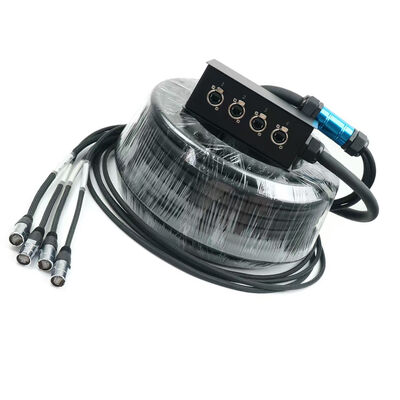 Cat6 50M/80M/100M câble de réseau rétractable préfabriqué en bobine de bobine Ethercon connecteur pour affichage LED