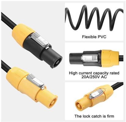 Connecteurs d'alimentation Powercon galvanisés à chaud, poids volumétrique 100KG, conçus pour fournir des connexions électriques industrielles