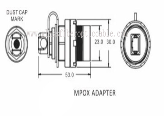 Câbles optiques extérieurs antipoussière de correction de fibre avec l'adaptateur IP67 de connecteur de Sc LC MPO