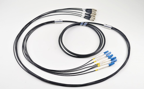 câble blindé tactique 4.5mm de la fibre 4F avec anticorrosion imperméable de veste de TPU