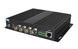 4 émetteur de fibre du port HD-SDI avec Ethenet et Bidi RS485