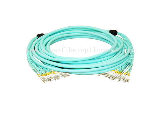 Type bleu LC UPC de connecteur de la longueur 20M 30M 50M du câble OM3 1C 2C LSZH de correction de FO