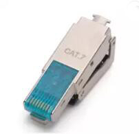 CAT7 la prise modulaire 8p8c rj45 de ftp Toolless a protégé le connecteur 10GB masculin