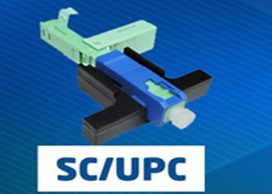 Vert bleu optique de connecteur rapide de Sc RPA UPC de composants de fibre de perte d'insertion de FTTH