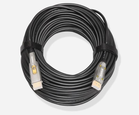 Fibre noire de câble de HDMI AOC Hdmi optique à l'appui 4K 3D 18Gbps de supplément du câble 10m 20m 50m de Hdmi