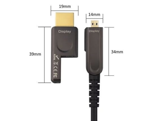 Longueur active adaptée aux besoins du client du câble à fibres optiques 70M/80/100M de la couleur HDMI