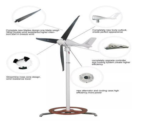 Moteur-générateur Marine Type Windmill de turbine de vent S-700 3 lames de CFRP avec le contrôleur