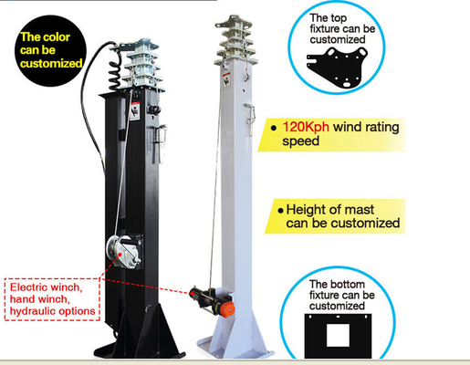 système de turbine de vent solaire de générateur de 600W Maglev avec 6 à 9 mètres de mât télescopique