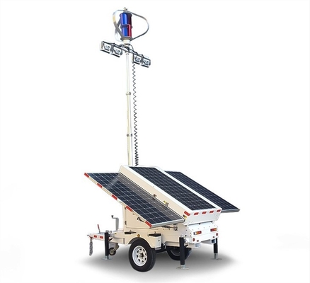 Véhicule mobile d'énergie de LED d'allumage de tour de vent solaire de remorque solaire portative de système hybride