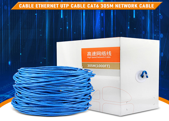 Ethernet non protégé Lan Cable Fluke Tested du réseau Cat6 de 23AWG UTP CCA 1000ft