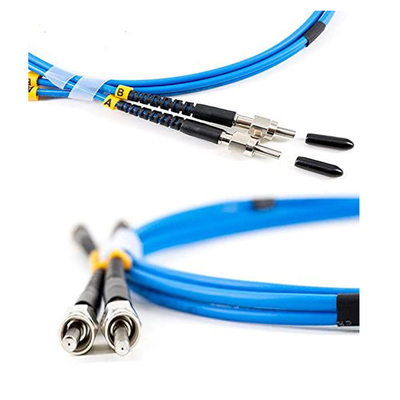 SM recto blindé bleu 30mm de duplex de PVC SMA de câble de correction de fibre de FTTH industriels