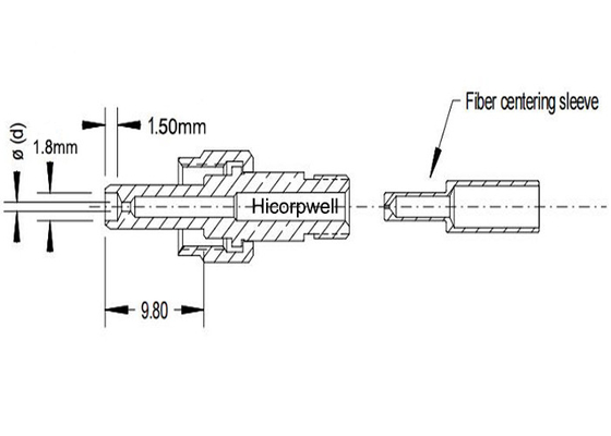 Cables connecteur de fibre de laser de puissance élevée HP-SMA-905 230um au traitement de matériaux de chirurgie du laser 1200um