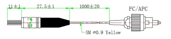 Laser coaxial vers 1553 nanomètre de diode de point de gel (à 25°C) avec type version TECHNIQUE et de S